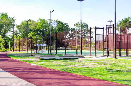 小豆沢公園内のテニスコート