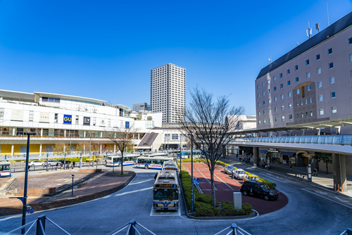 川崎駅西口の風景