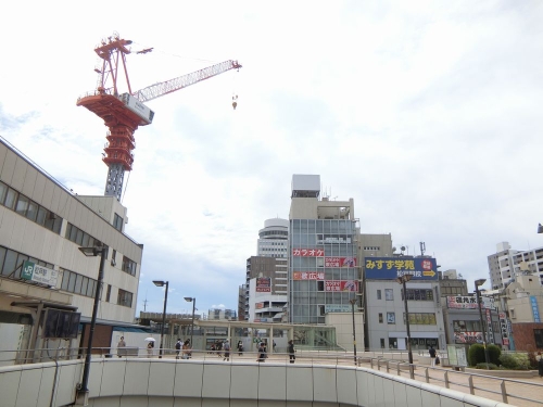 松戸駅の工事風景