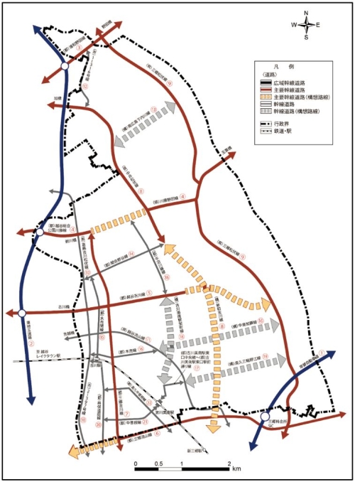 吉川市道路網方針図